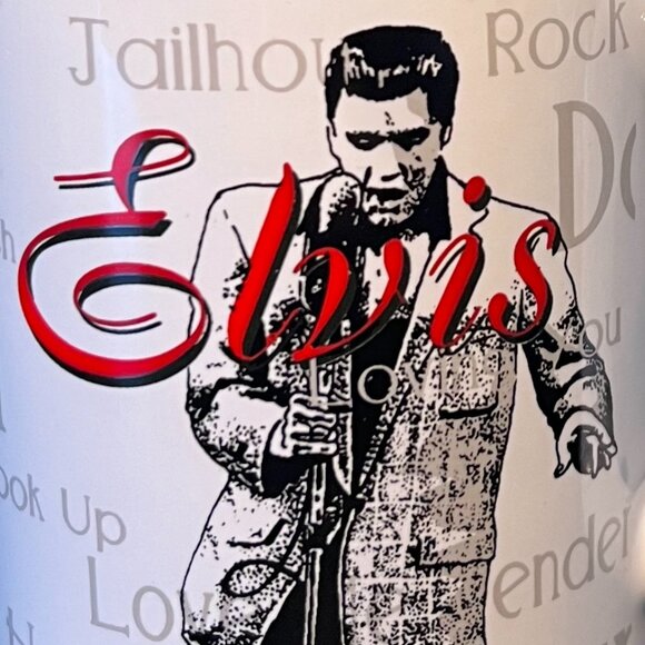 Elvis Presley KING of ROCK ‘n ROLL Song Titles Mug ~ All Shook Up ~ Hound Dog - Picture 3 of 8